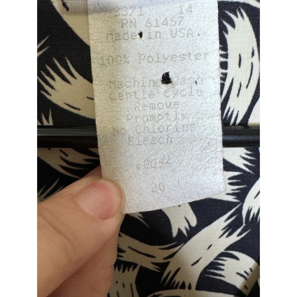 Philippe Marcel Vintage 80s Black & White Secretary Dress size 20 - Picture 7 of 7